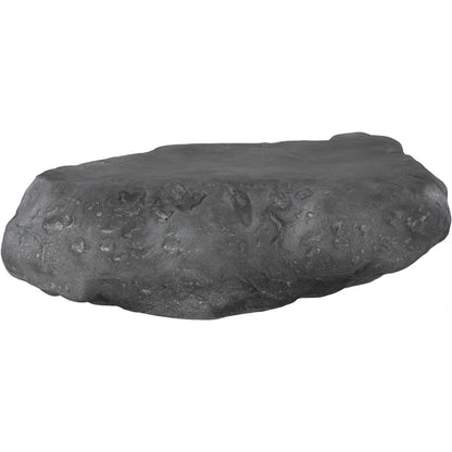 Cast Boulder Coffee Table by Phillips Collection in gray and charcoal stone. Made from resin in a unique style.