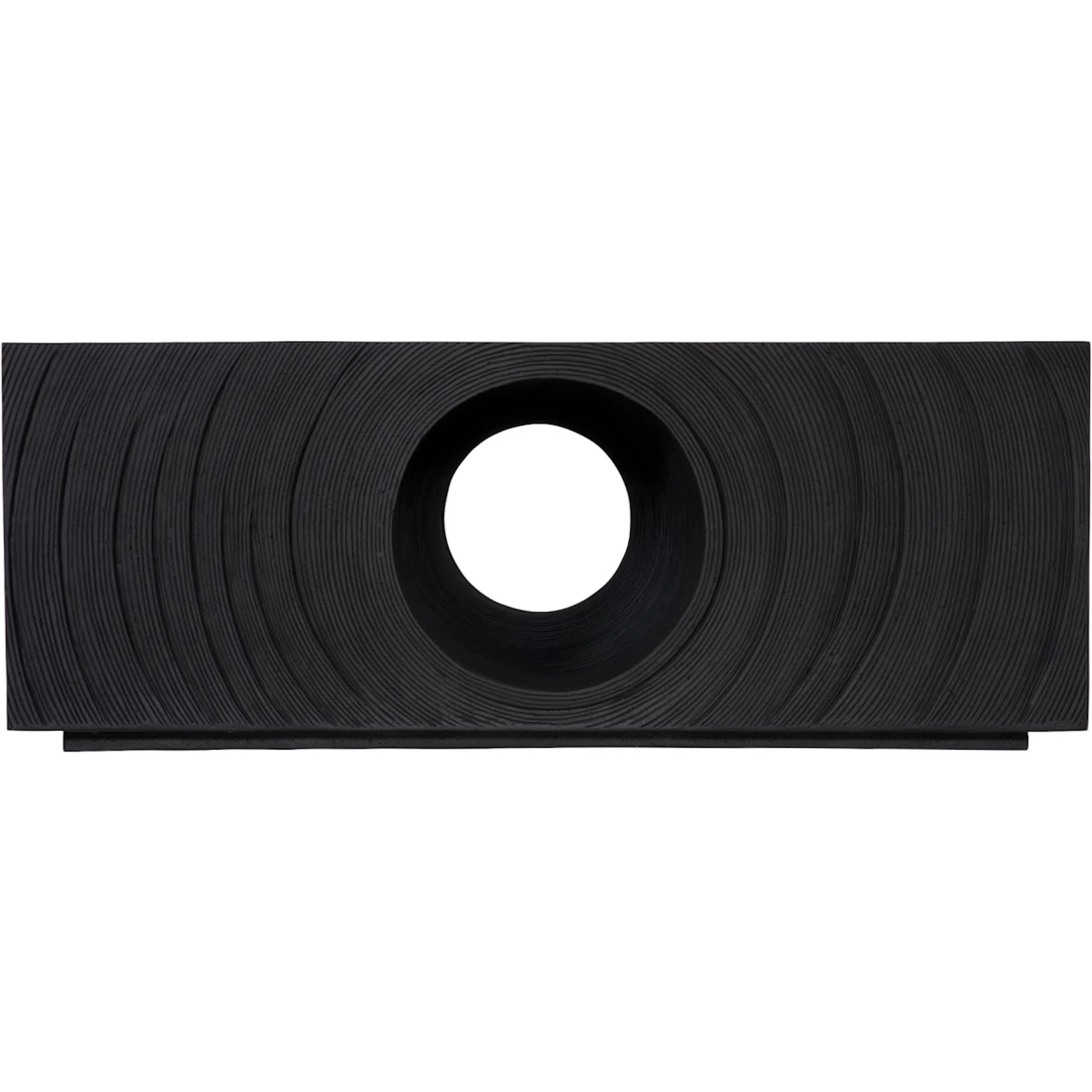 Void Coffee Table by Phillips Collection in black and black stone. Made from resin, stone composite in a unique style.