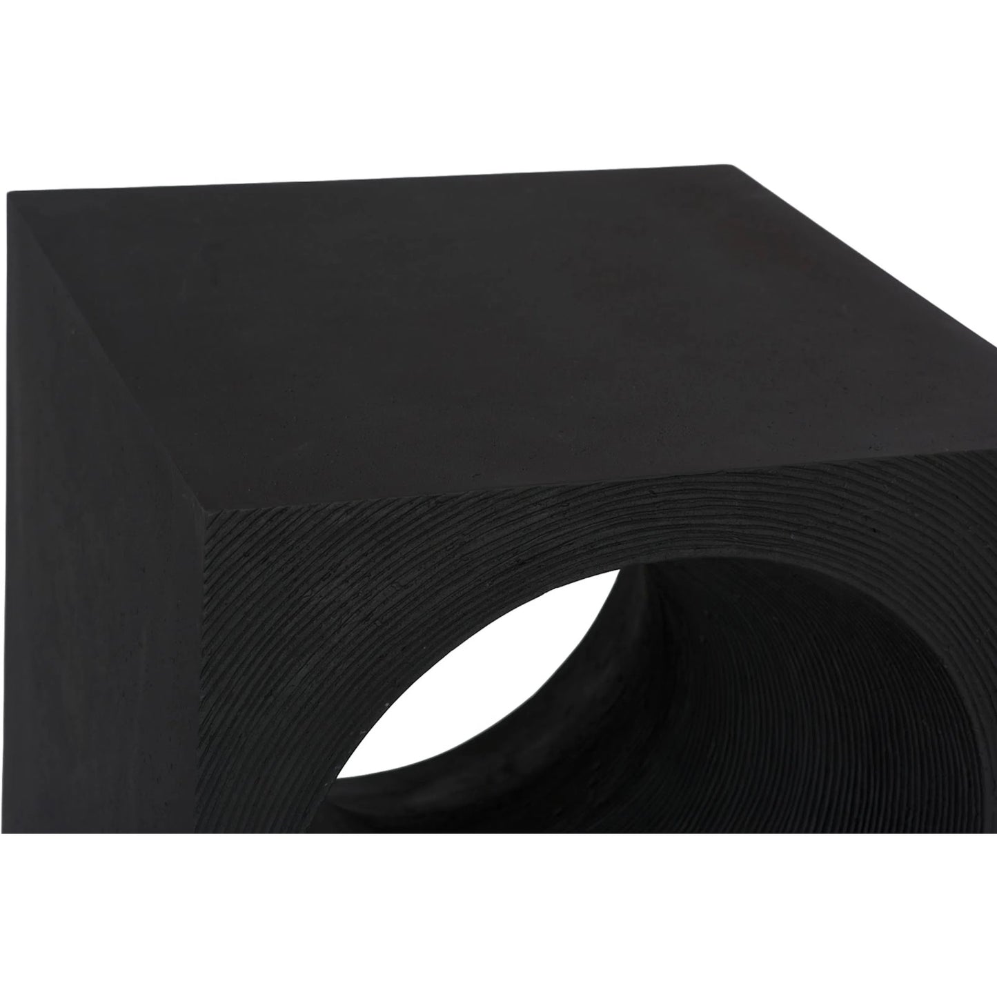004 SI-2527726 | Closeup | Void Side Table by Phillips Collection. Made from resin, stone composite in a unique style.