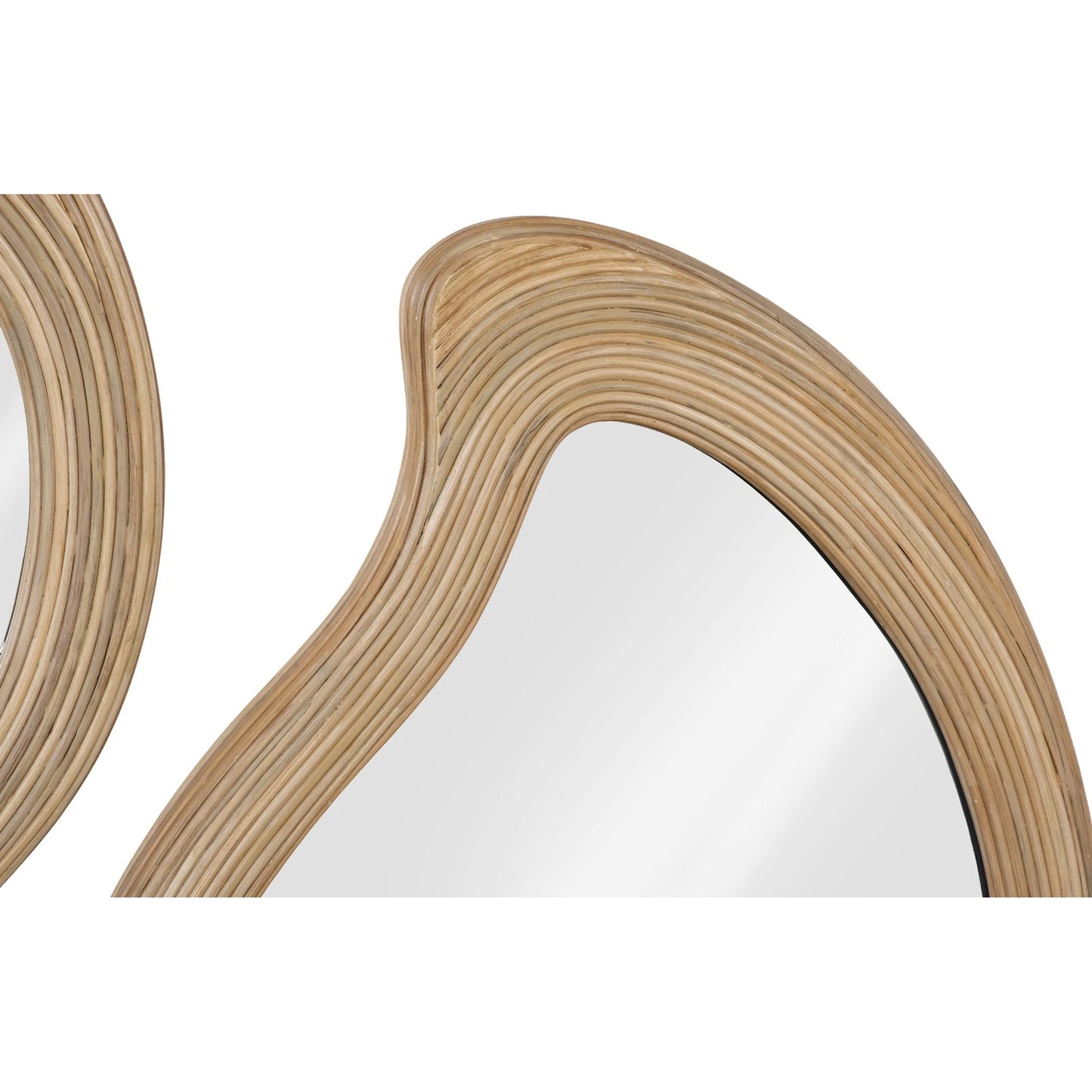 007 SI-2527672 | Closeup | Organic Mirrors (Set of 3) by Phillips Collection in beige, brown, off white. Made from natural fibers glass in a unique style.