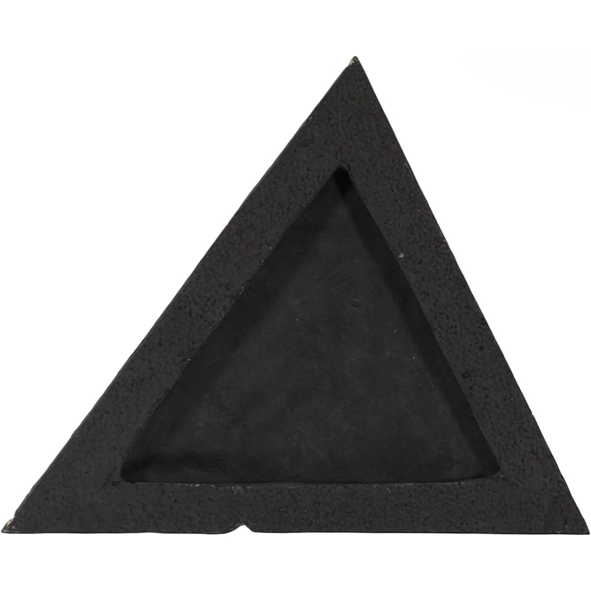 Rift Wall Tile Triangle by Phillips Collection in black, gold and gold leaf, matte lacquer. Made from resin in a unique style.