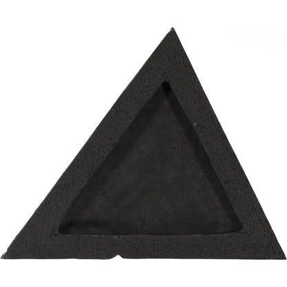 Rift Wall Tile Triangle by Phillips Collection in black, gold and gold leaf, matte lacquer. Made from resin in a unique style.