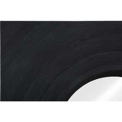 Void Mirror by Phillips Collection in black and black stone. Made from resin in a unique style.