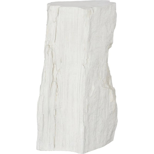 Stratified Cast Pedestal by Phillips Collection in roman stone. Made from resin, stone composite in a unique style.