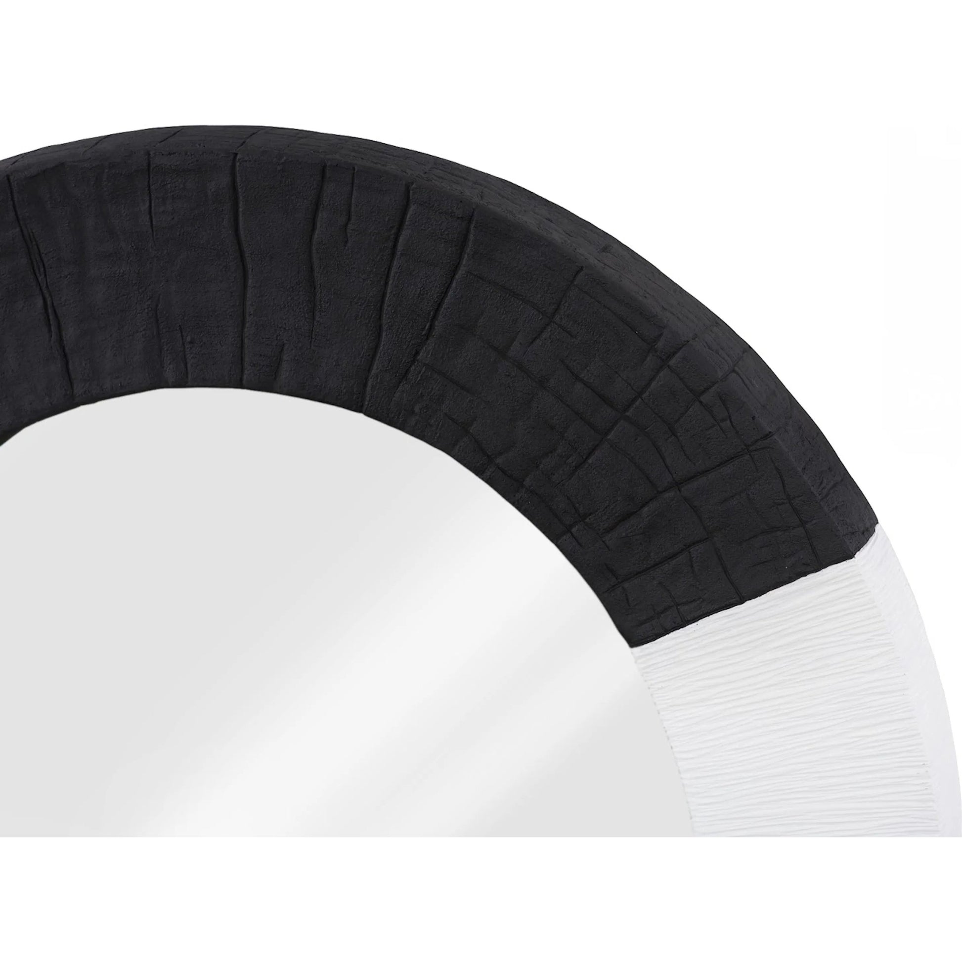 Eclipse Mirror by Phillips Collection in black, white. Made from glass, resin in a unique style.