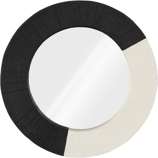 Eclipse Mirror by Phillips Collection in black, white. Made from glass, resin in a unique style.