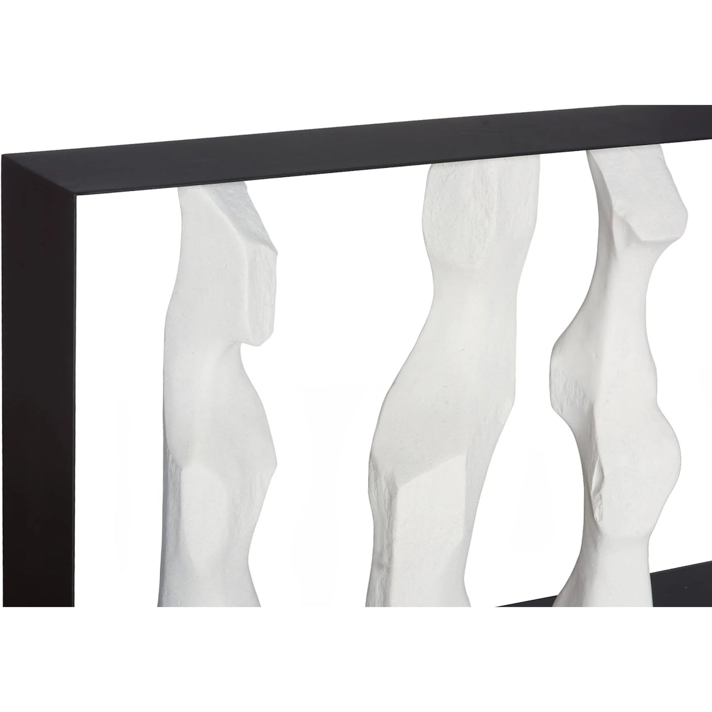 002 SI-2452512 | Additional Silo | Cast Women Metal Framed Console by Phillips Collection in black, off white and roman stone. Made from metal, resin, stone composite in a unique style.