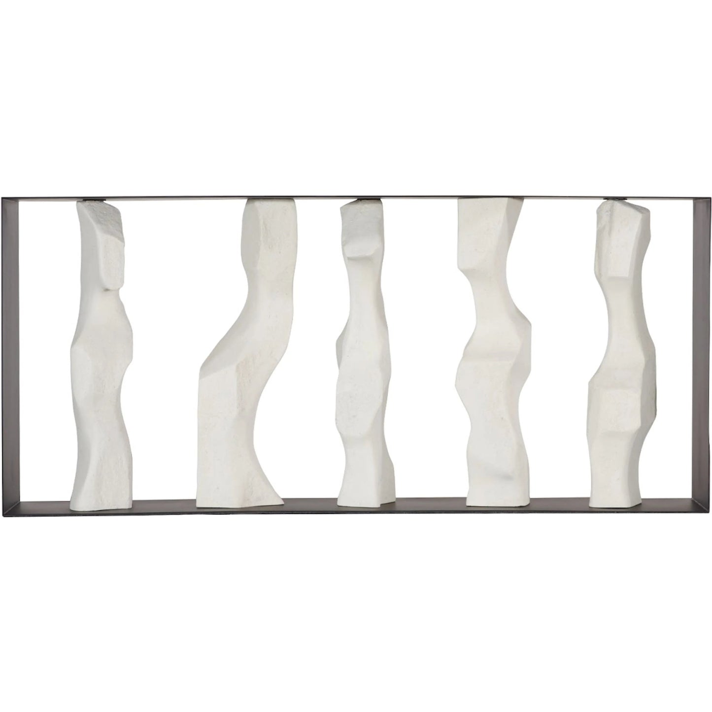 003 SI-2452512 | Additional Silo | Cast Women Metal Framed Console by Phillips Collection in black, off white and roman stone. Made from metal, resin, stone composite in a unique style.