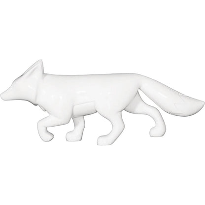 Fox Sculpture C by Phillips Collection in gel coat. Made from resin in a unique style.