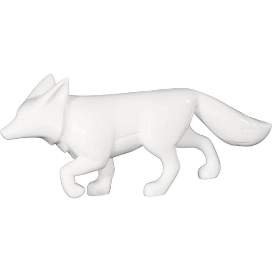 Fox Sculpture C by Phillips Collection in gel coat. Made from resin in a unique style.