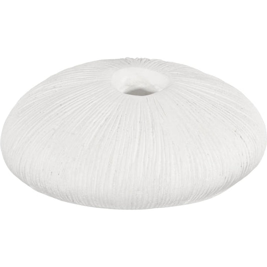 Vasti Vase by Phillips Collection in off white. Made from resin in a unique style.