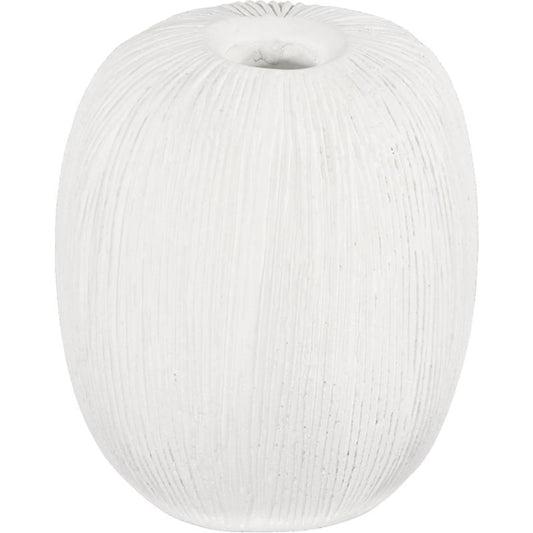 Vasti Vase by Phillips Collection in off white. Made from resin in a unique style.