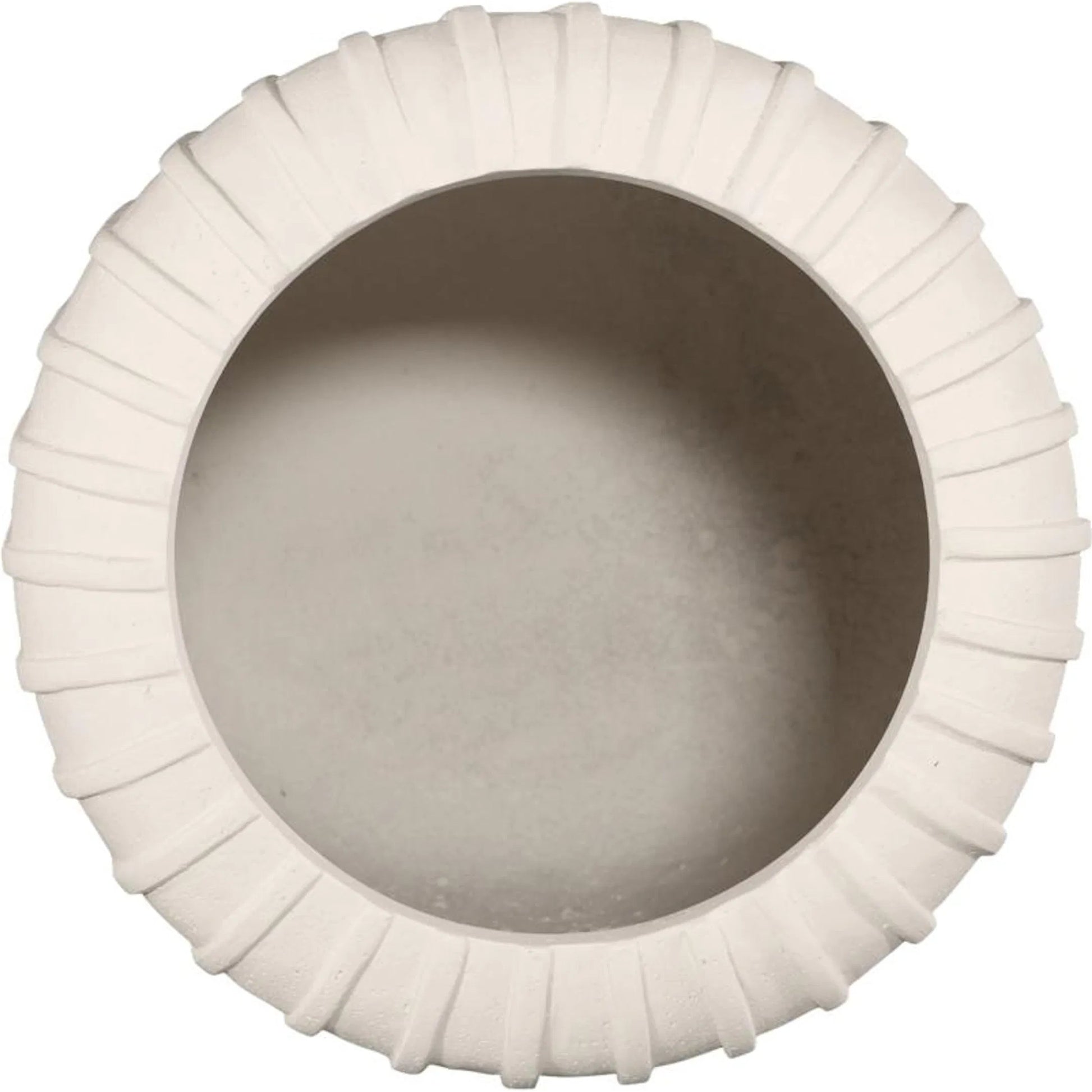 Vertical Planter by Phillips Collection in off white and stone cast. Made from resin in a unique style.