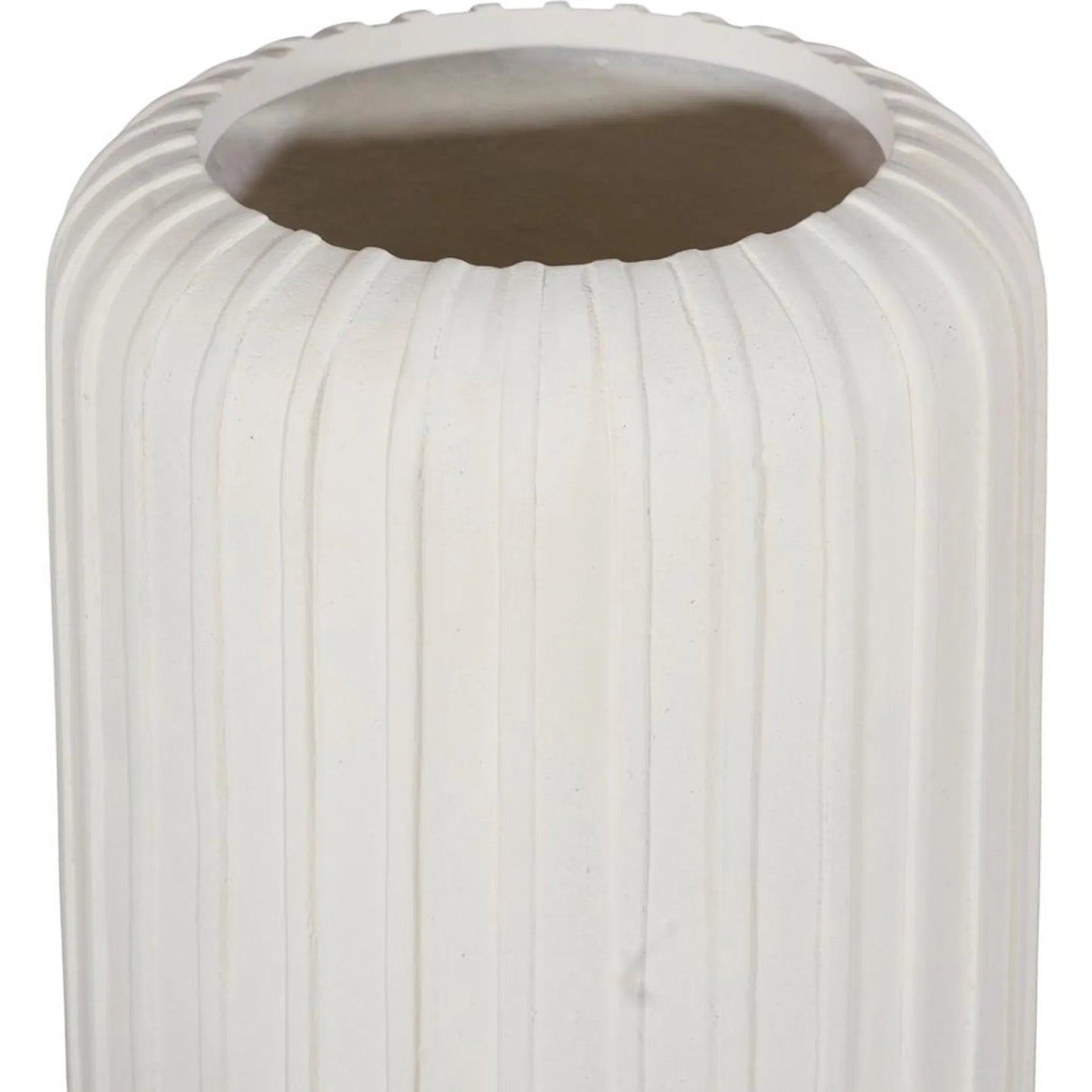 003 SI-2623815 | Closeup | Vertical Planter by Phillips Collection in off white and stone cast. Made from resin in a unique style.