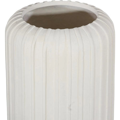 Vertical Planter by Phillips Collection in off white and stone cast. Made from resin in a unique style.