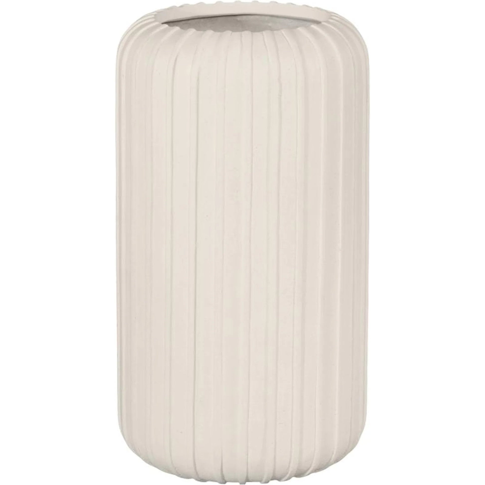 Vertical Planter by Phillips Collection in off white and stone cast. Made from resin in a unique style.