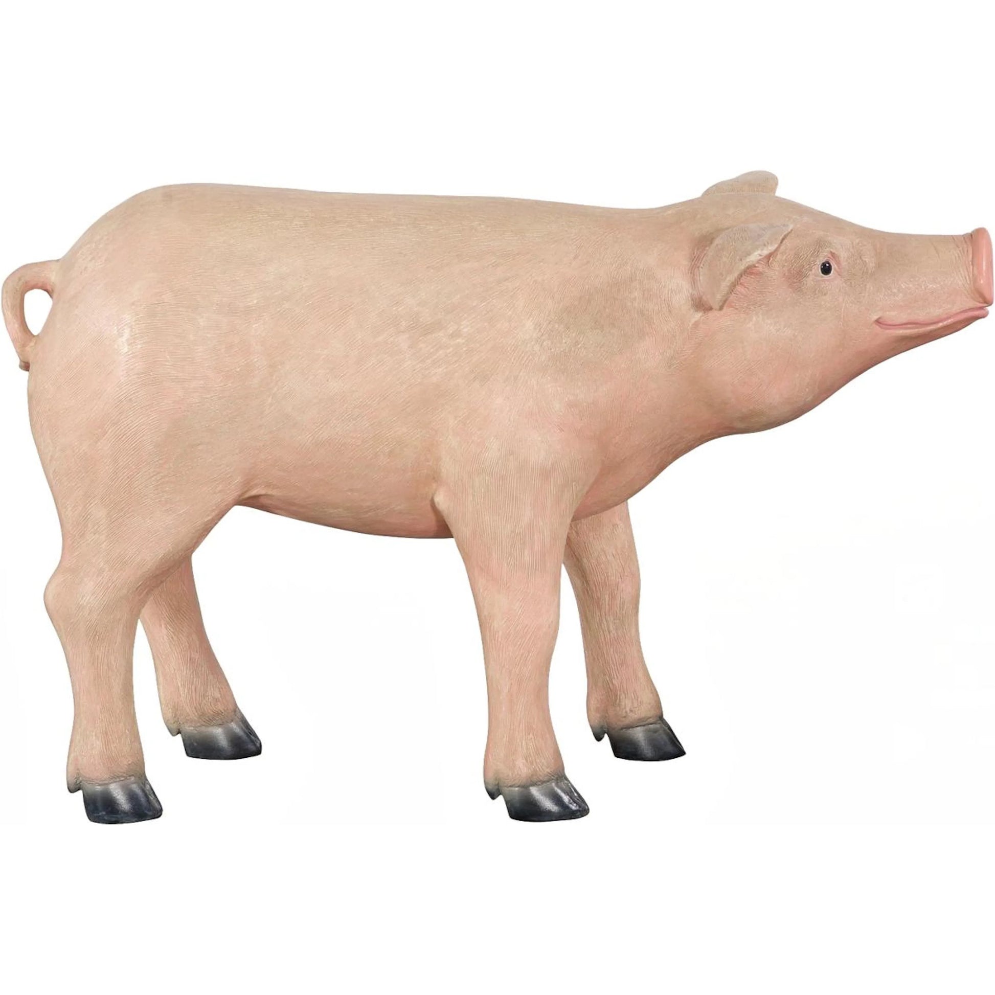 Pig Sculpture C by Phillips Collection in brown, pink and gel coat. Made from resin in a unique style.