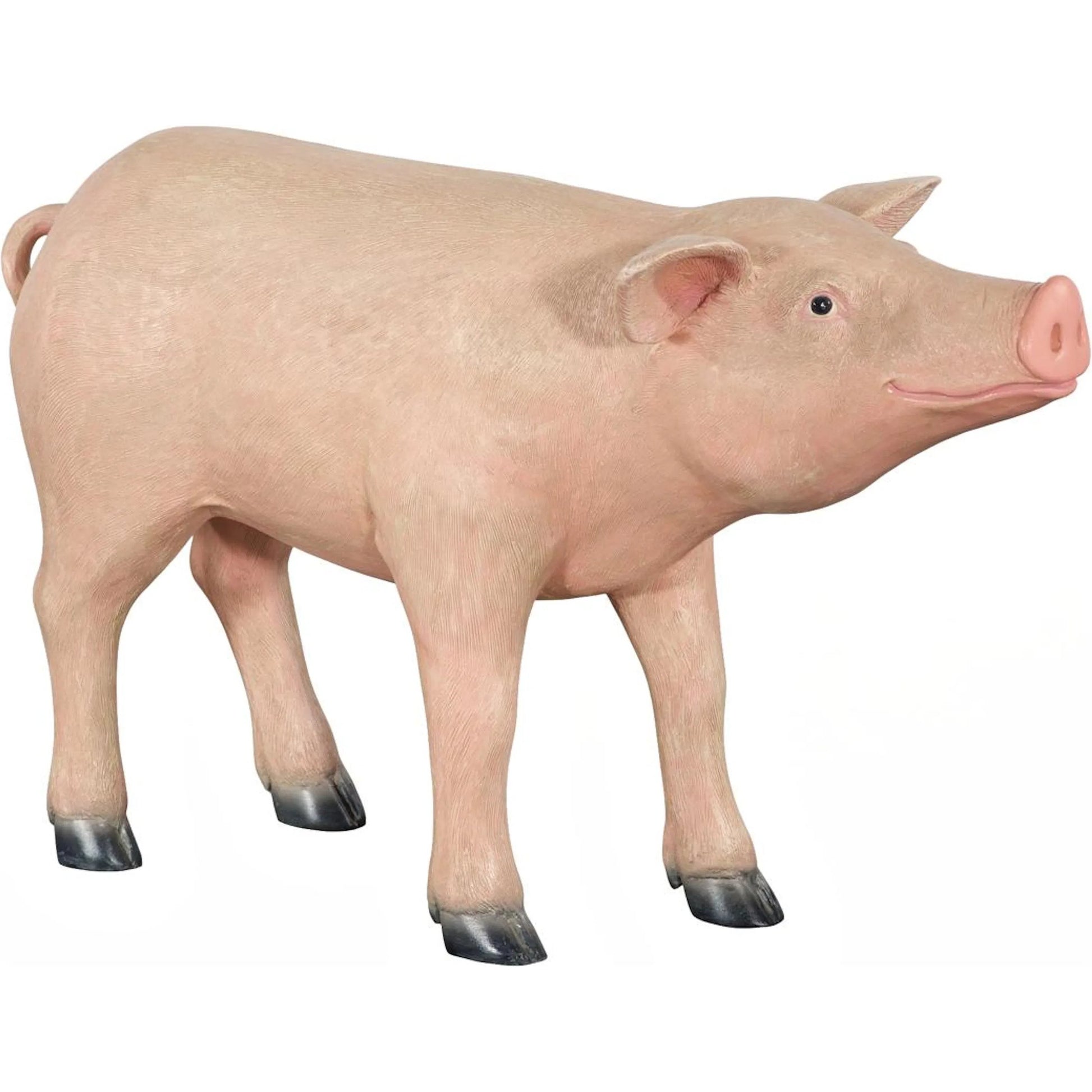 Pig Sculpture C by Phillips Collection in brown, pink and gel coat. Made from resin in a unique style.