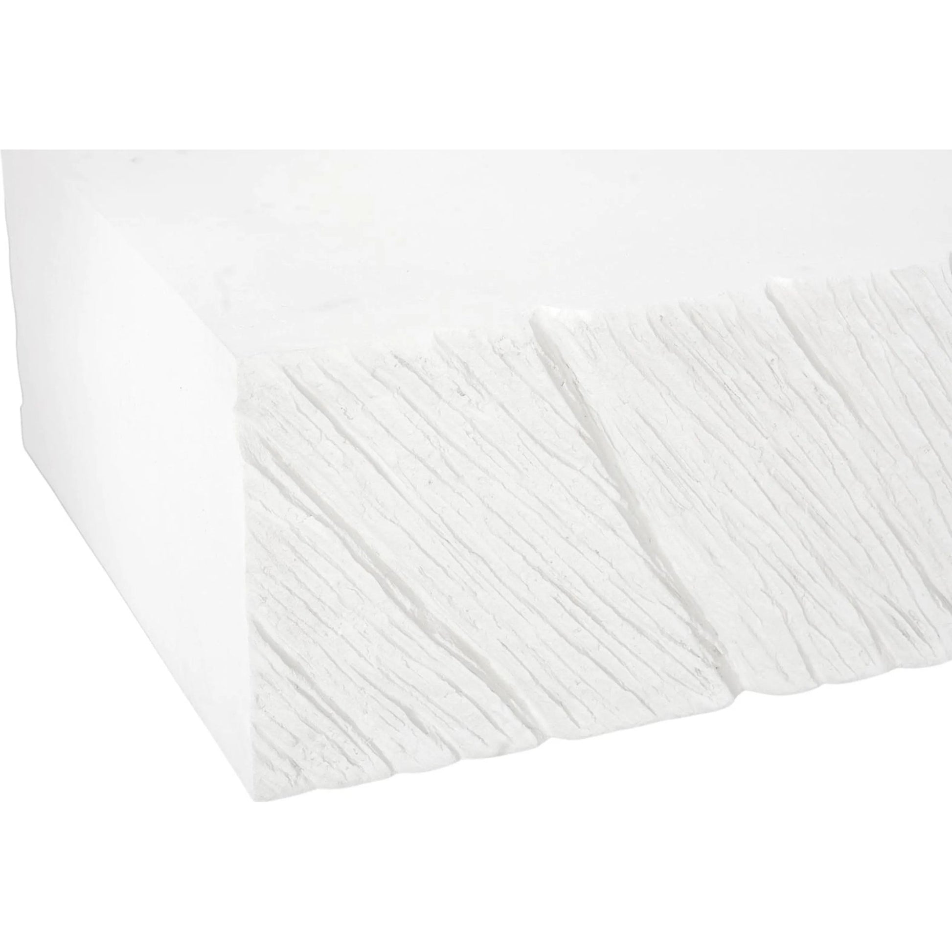 Shear Coffee Table Rectangle by Phillips Collection in white and white stone. Made from resin, stone composite in a unique style.