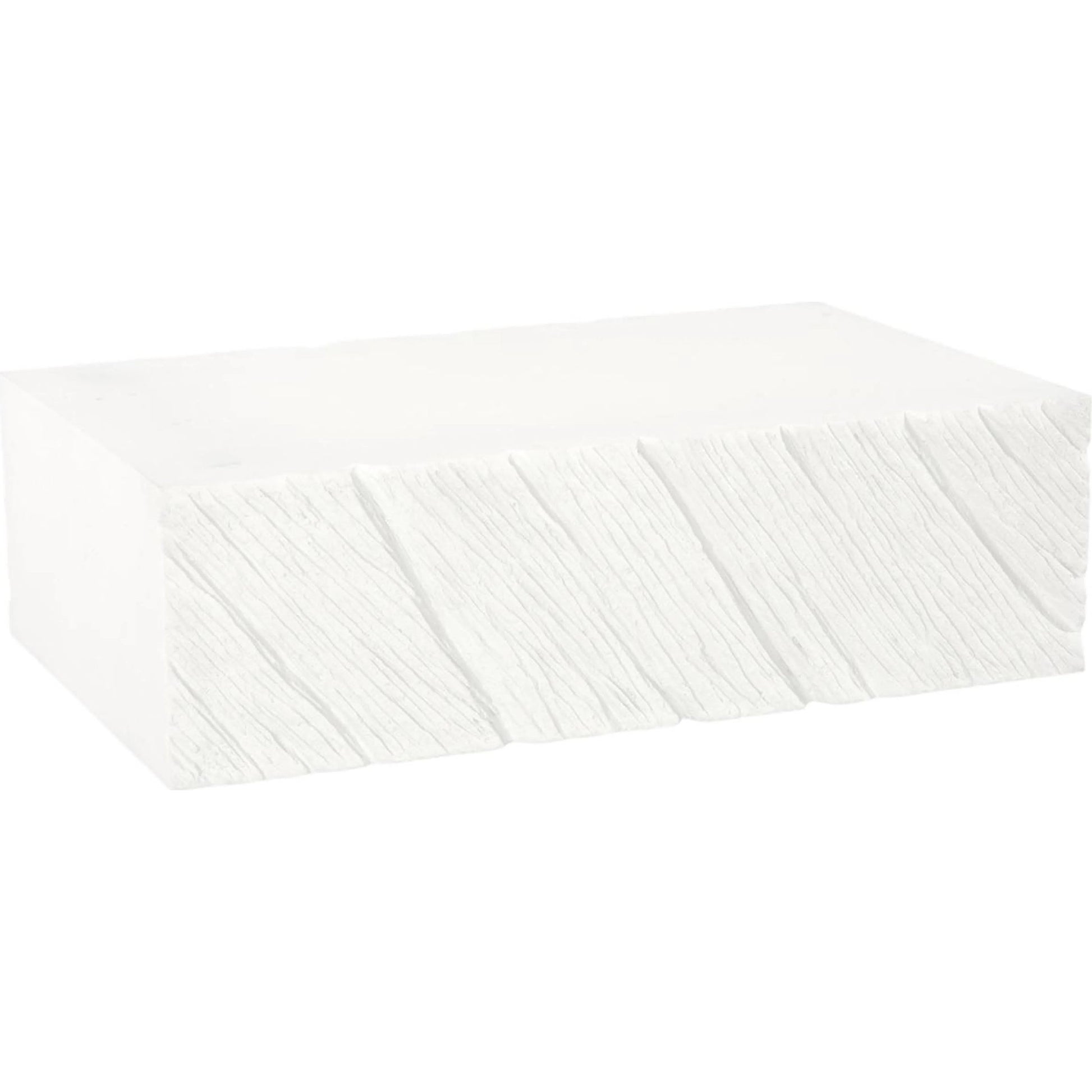 Shear Coffee Table Rectangle by Phillips Collection in white and white stone. Made from resin, stone composite in a unique style.