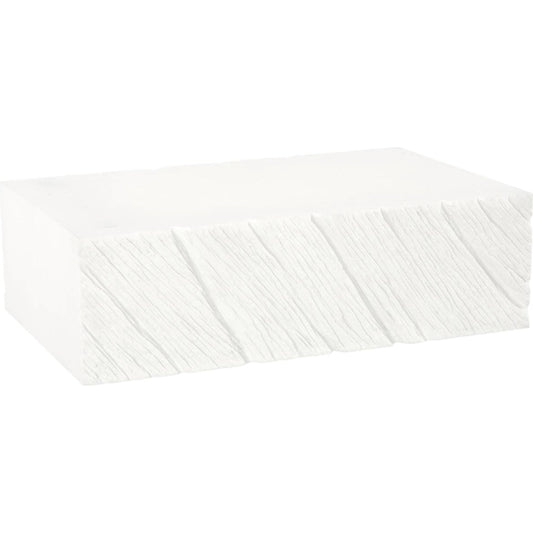 Shear Coffee Table Rectangle by Phillips Collection in white and white stone. Made from resin, stone composite in a unique style.