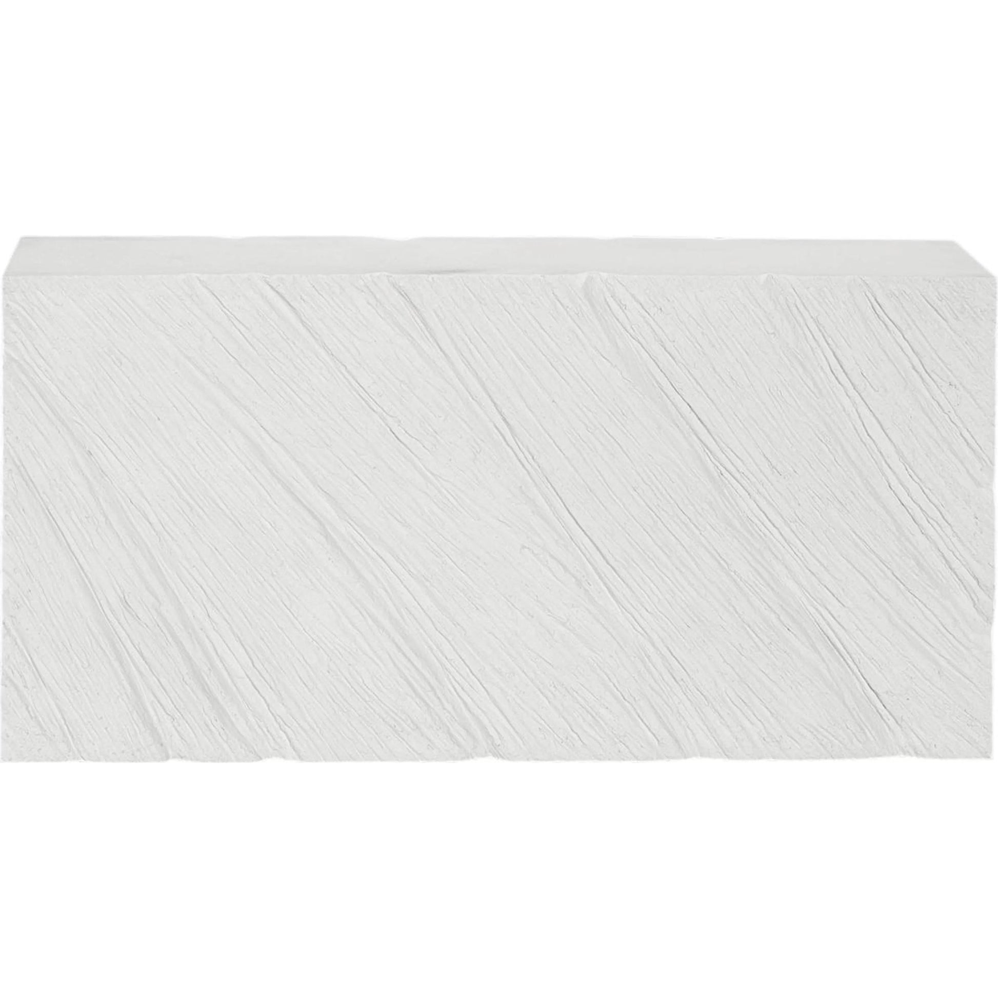 Shear Console Table Rectangle by Phillips Collection in white and white stone. Made from resin, stone composite in a unique style.