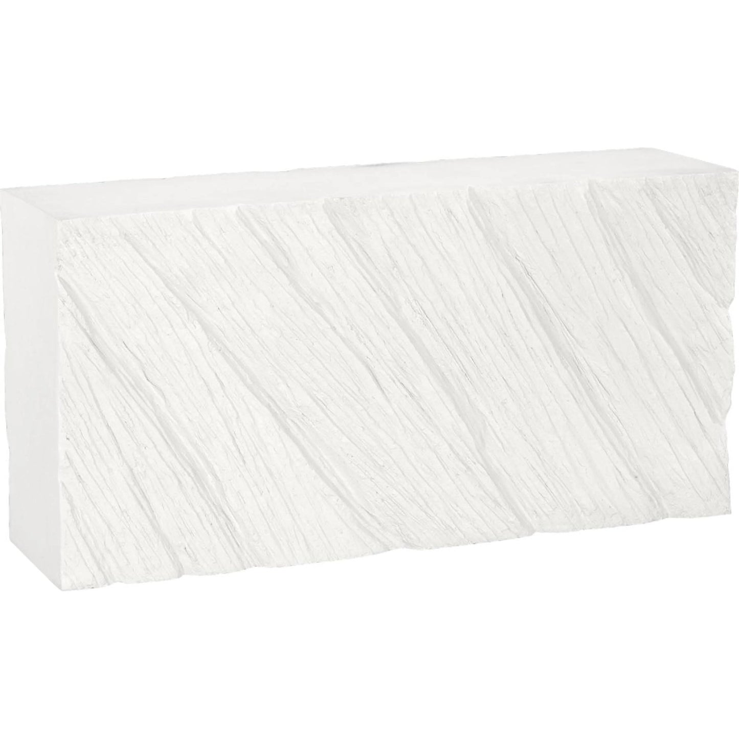 000 SI-2623801 | Primary Silo | Shear Console Table Rectangle by Phillips Collection in white and white stone. Made from resin, stone composite in a unique style.
