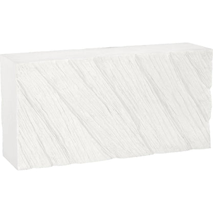 Shear Console Table Rectangle by Phillips Collection in white and white stone. Made from resin, stone composite in a unique style.