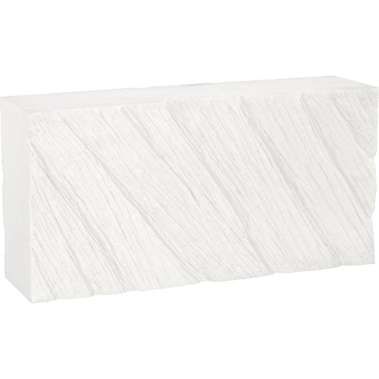 Shear Console Table Rectangle by Phillips Collection in white and white stone. Made from resin, stone composite in a unique style.