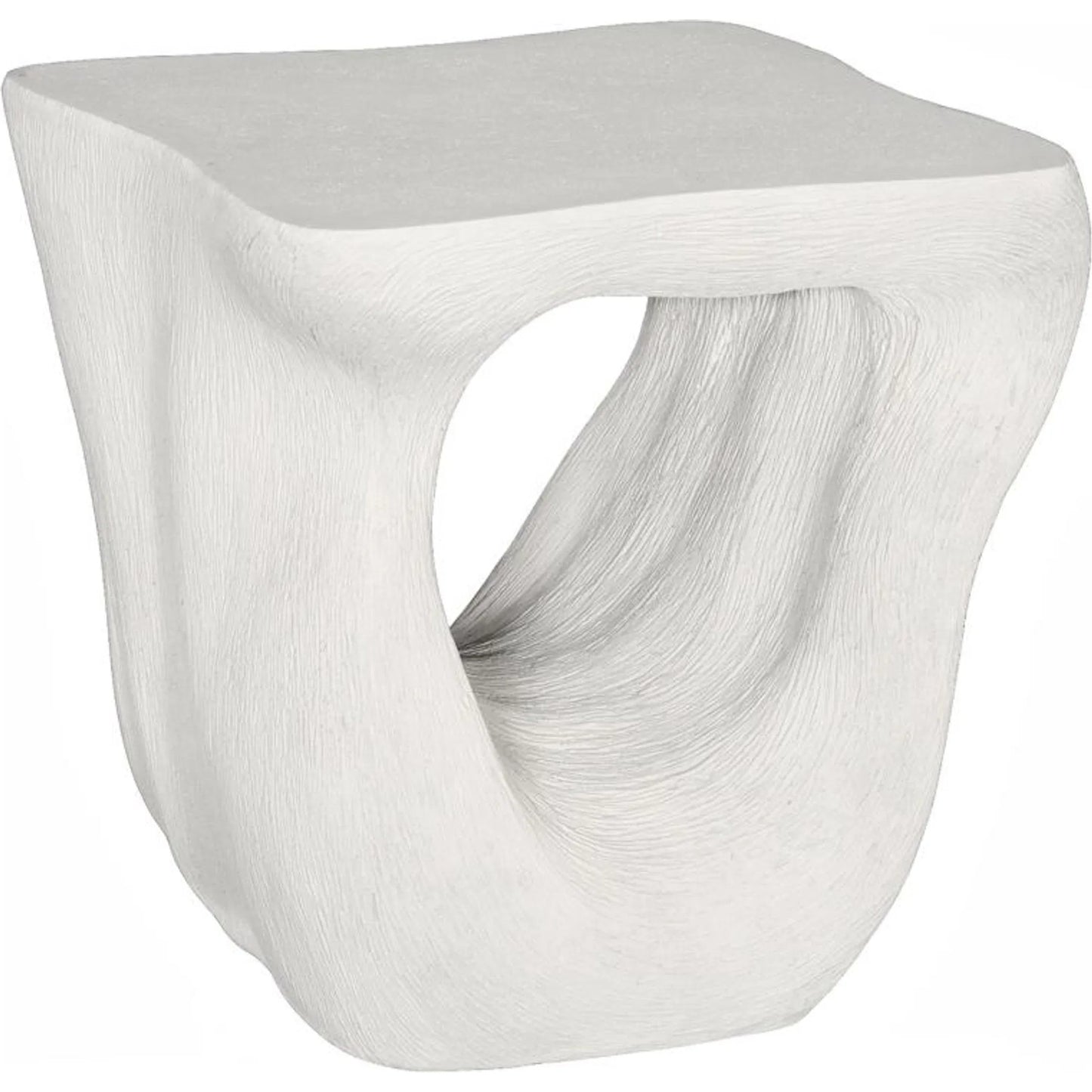 003 SI-2623806 | Additional Silo | Strata Side Table by Phillips Collection in off white and roman stone. Made from resin, stone composite in a unique style.