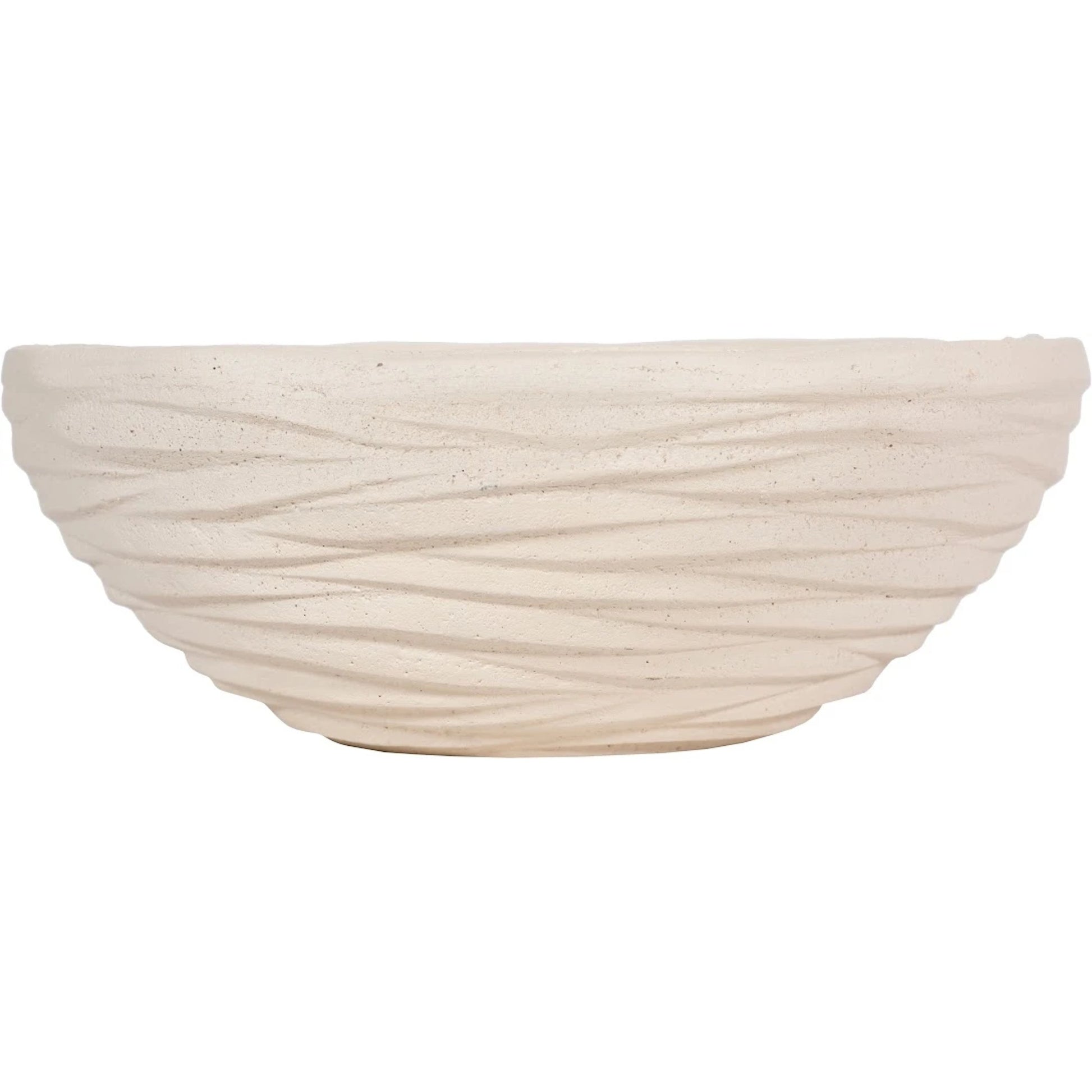 Waves Bowl by Phillips Collection in sandstone. Made from resin composite in a eclectic & global style.