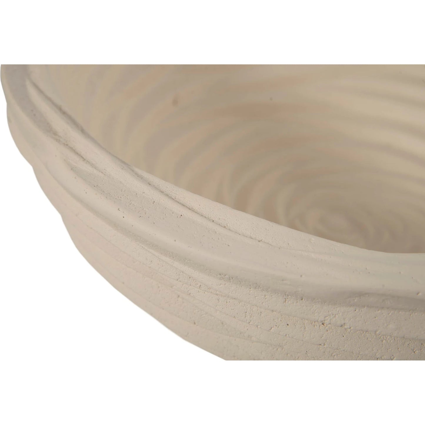 005 SR-821083 | Closeup | Waves Bowl by Phillips Collection in sandstone. Made from resin composite in a eclectic & global style.
