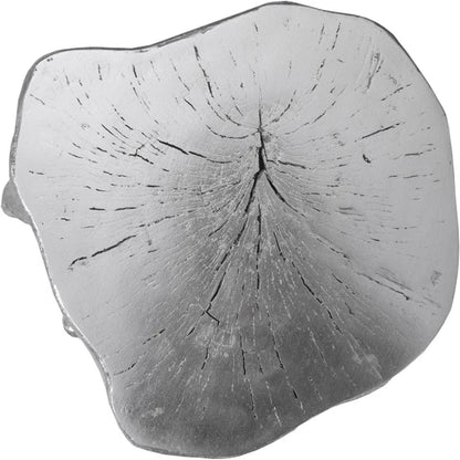 Log Silver Stool by Phillips Collection in silver and silver leaf. Made from resin in a eclectic & global style.