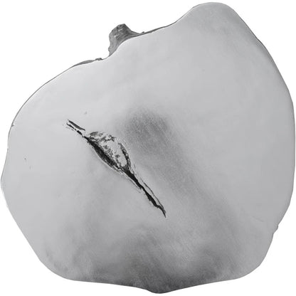 Log Silver Stool by Phillips Collection in silver and silver leaf. Made from resin in a eclectic & global style.