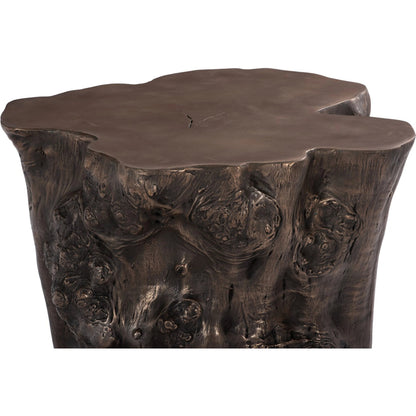 Log Bronze Side Table by Phillips Collection in brown and bronze. Made from resin in a eclectic & global style.