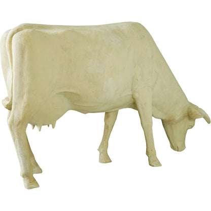 Life Size Cow by Phillips Collection in off white. Made from resin in a cottage & farmhouse style.