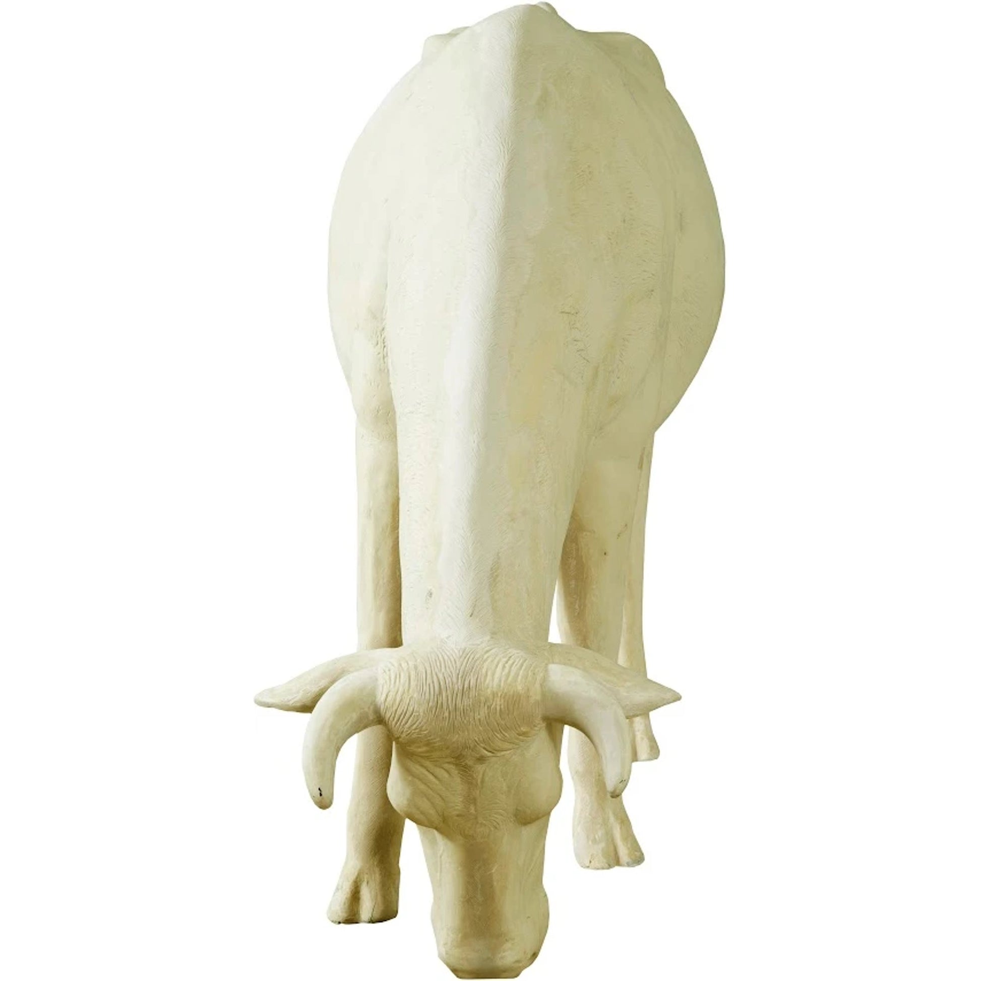 Life Size Cow by Phillips Collection in off white. Made from resin in a cottage & farmhouse style.