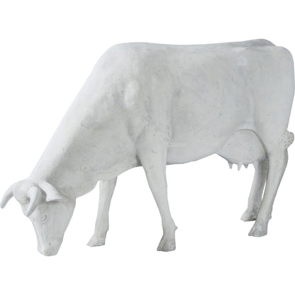 Life Size Cow by Phillips Collection in off white. Made from resin in a cottage & farmhouse style.