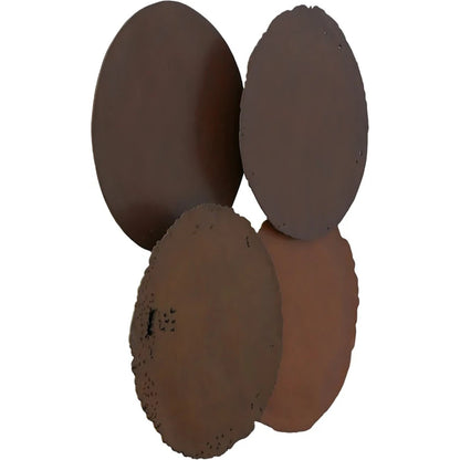 Galvanized Wall Discs (Set of 4) by Phillips Collection. Made from resin in a rustic style.