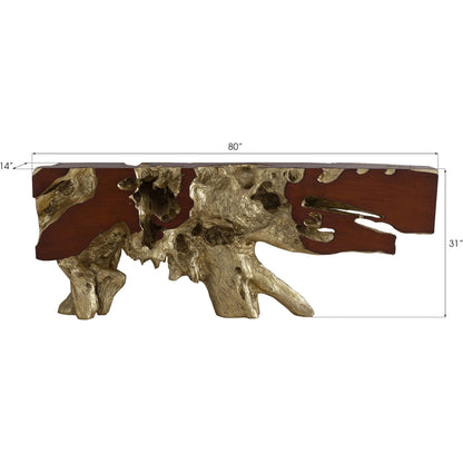 Freeform Console Table by Phillips Collection. Made from unique in a rustic style.