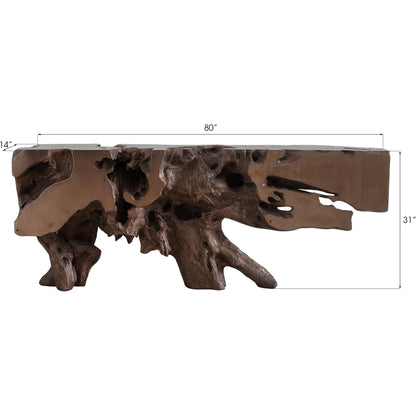 Freeform Console Table by Phillips Collection. Made from unique in a rustic style.