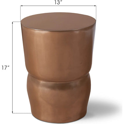 Carved Stool by Phillips Collection. Made from resin in a modern style.