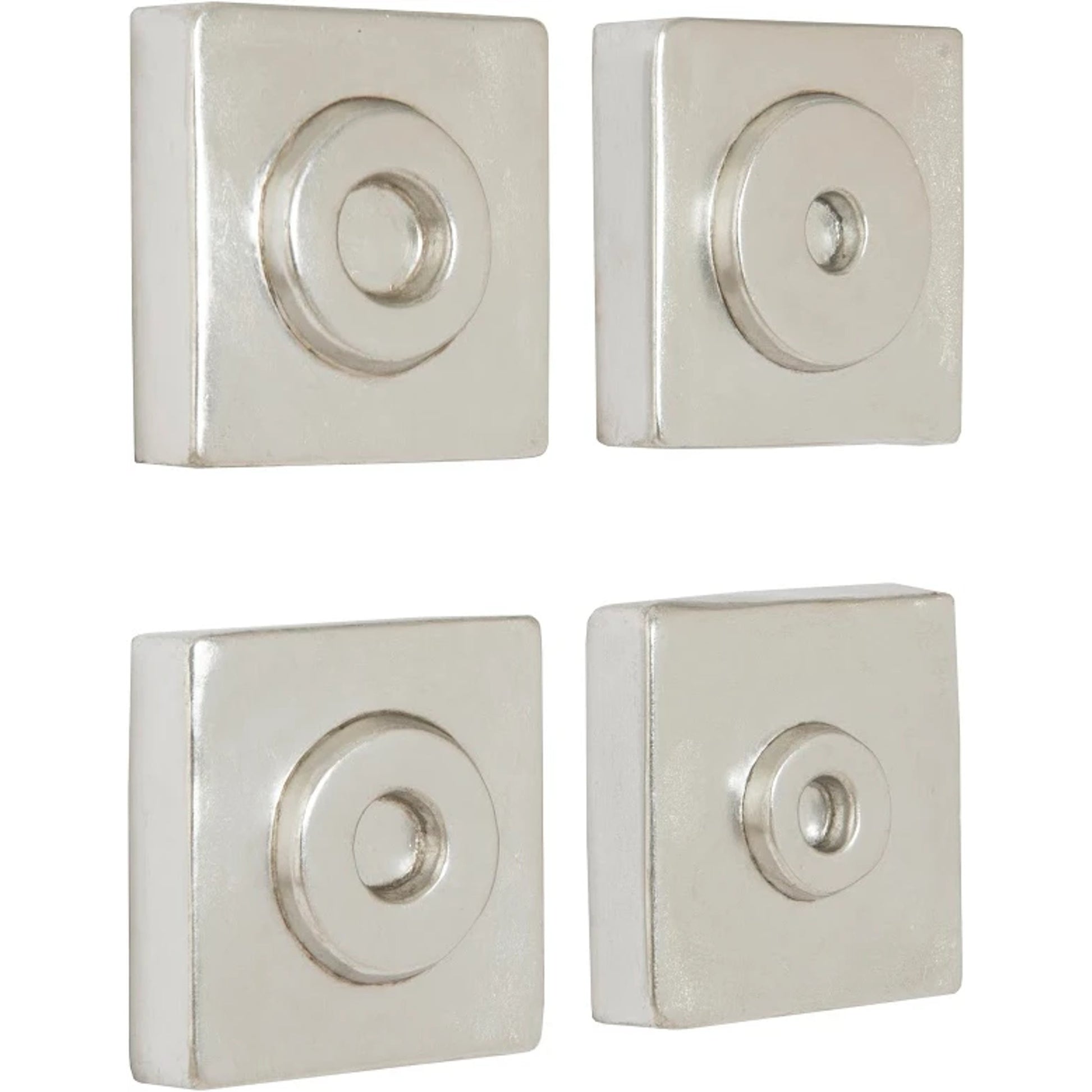 Antique Cuadritos by Phillips Collection in silver and silver leaf. Made from resin in a modern style.