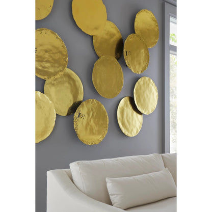 Galvanized Wall Discs (Set of 4) by Phillips Collection. Made from resin in a rustic style.