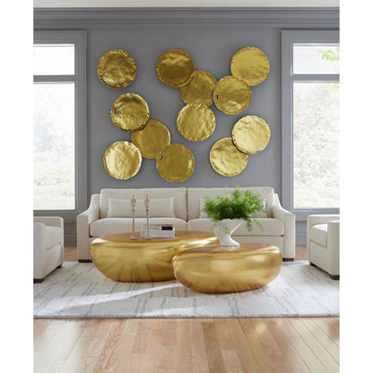 Galvanized Wall Discs (Set of 4) by Phillips Collection. Made from resin in a rustic style.