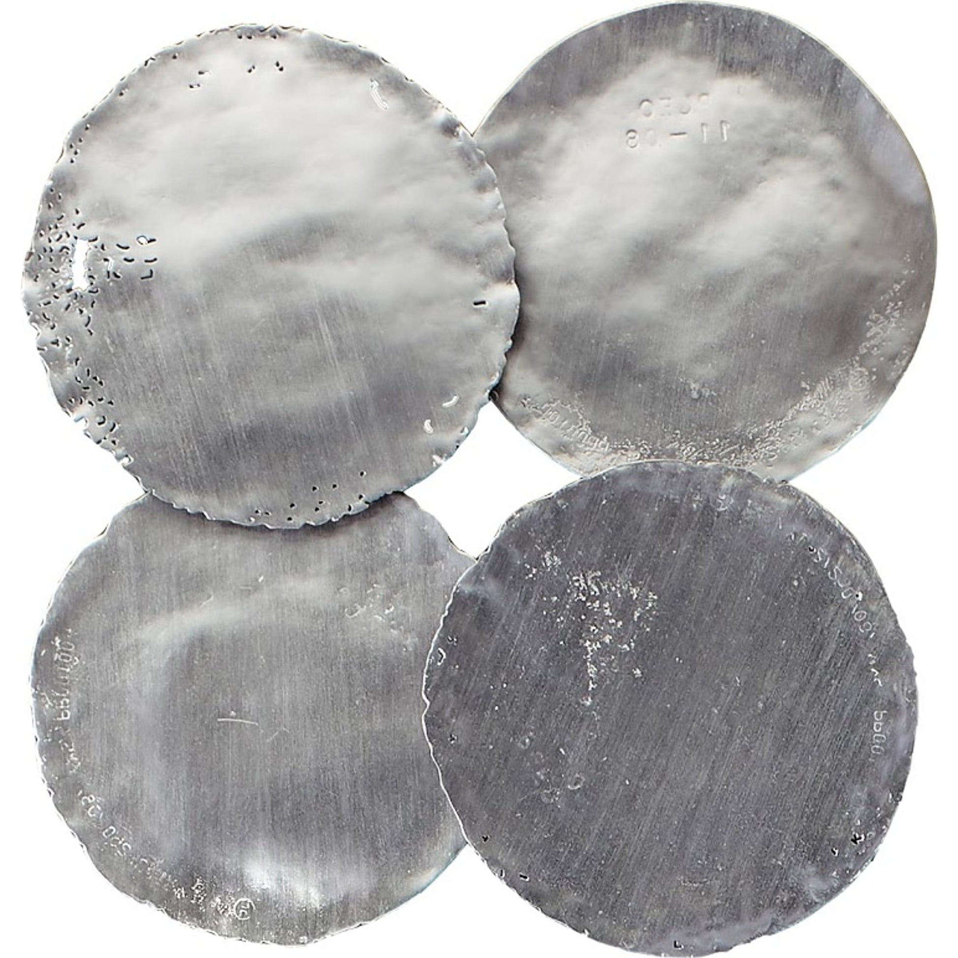 Galvanized Wall Discs (Set of 4) by Phillips Collection. Made from resin in a rustic style.