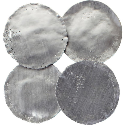 Galvanized Wall Discs (Set of 4) by Phillips Collection. Made from resin in a rustic style.