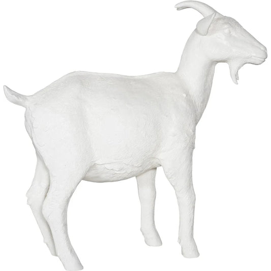 Goat Sculpture by Phillips Collection in off white. Made from resin in a modern style.