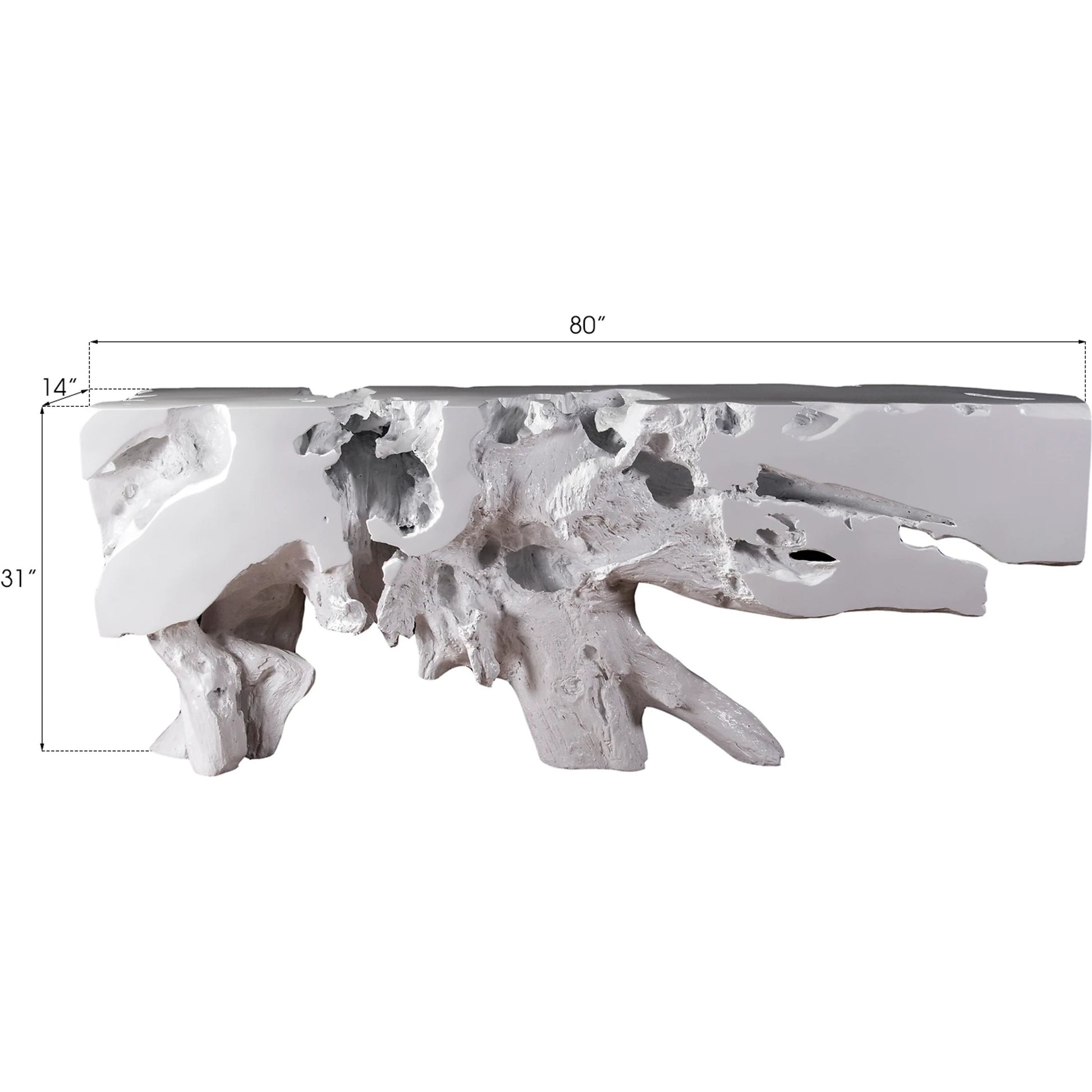 Freeform Console Table by Phillips Collection. Made from unique in a rustic style.