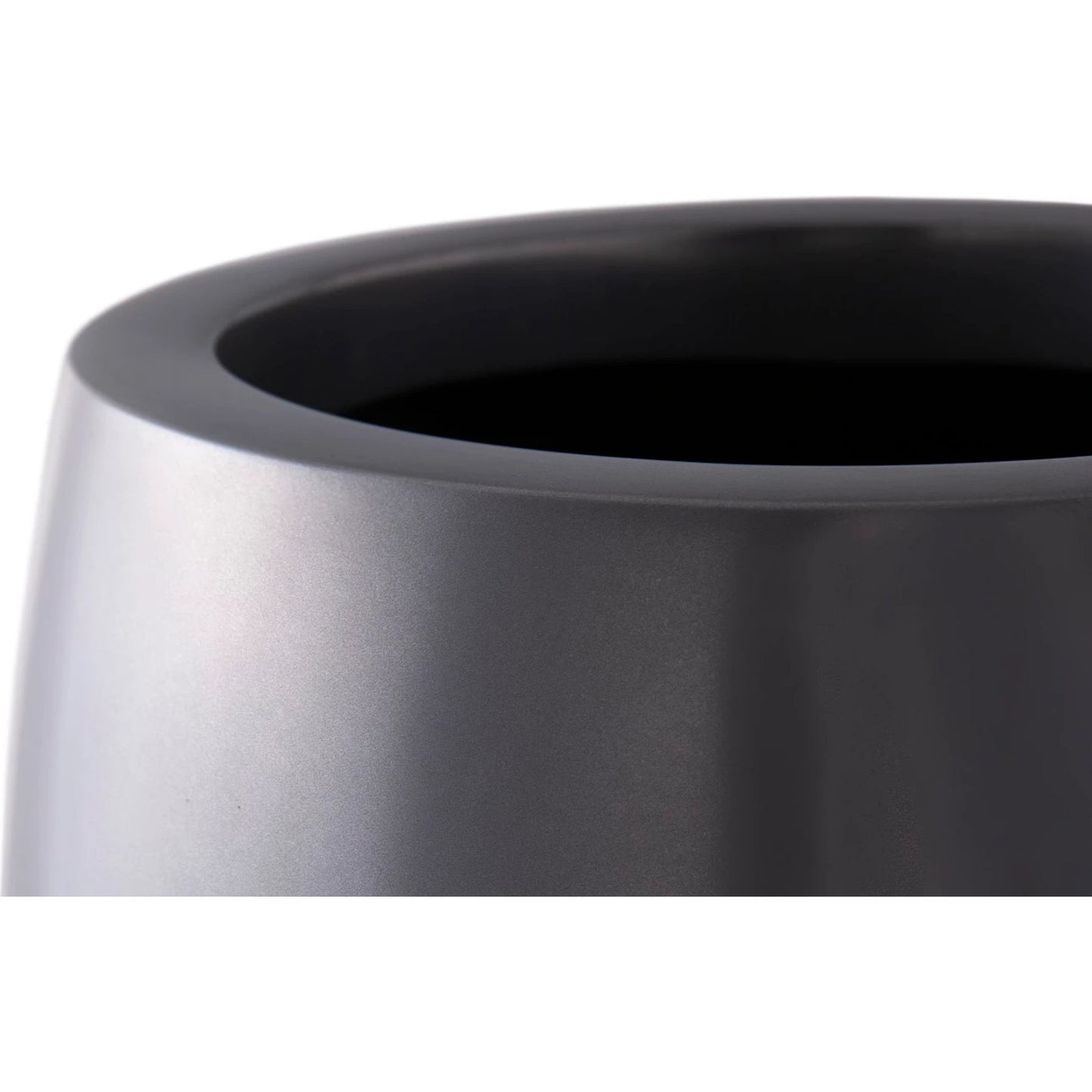023 SI-1790229 | Closeup | Classic Planter by Phillips Collection in silver and polished aluminum. Made from resin composite in a eclectic & global style.